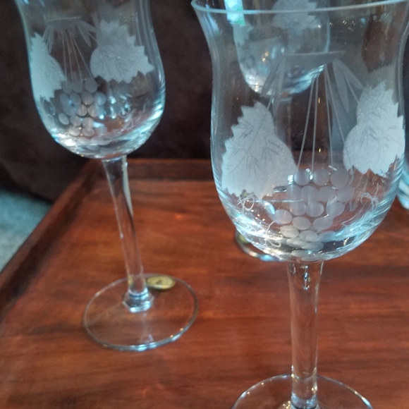 Vintage MCM Hand Blown Glass Decanter Set - Picture 4 of 8